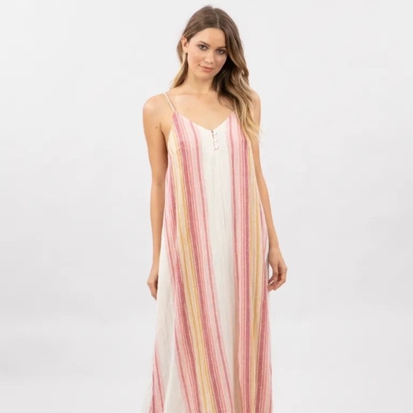 🔆RIP CURL🔆GOLDEN DAYS STRIPPED DRESSES - Picture 3 of 14